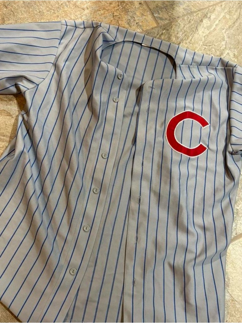 Majestic Chicago Cubs Majestic Pinstripe Jersey – Men’s Large